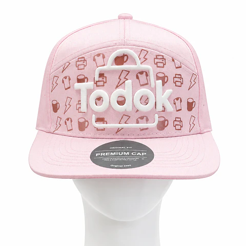 Gorro para Personalización con Mini Perforado Color Rosado