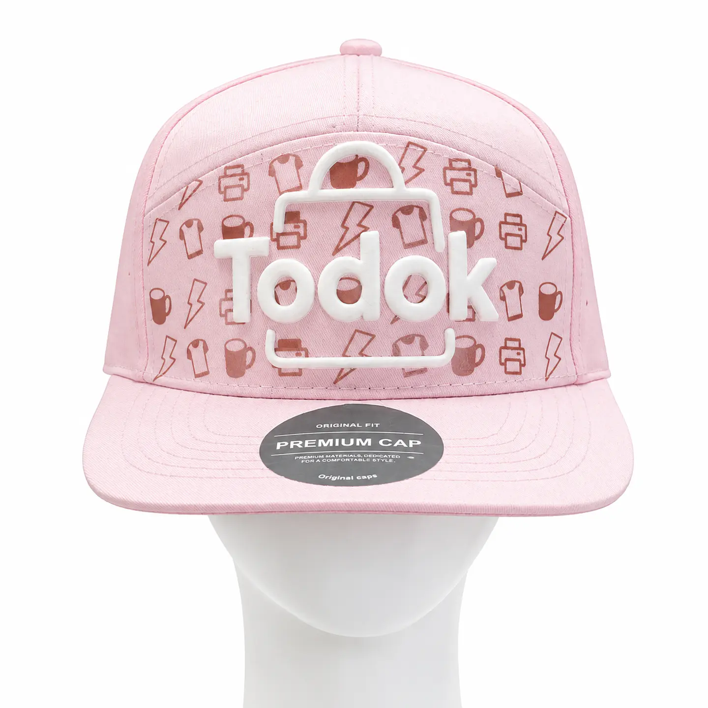 Gorro para Personalización con Mini Perforado Color Rosado 1
