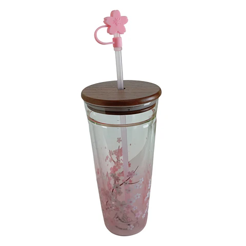 Vasos de Cristal con Tapa Ajustada Osito en la Bombilla