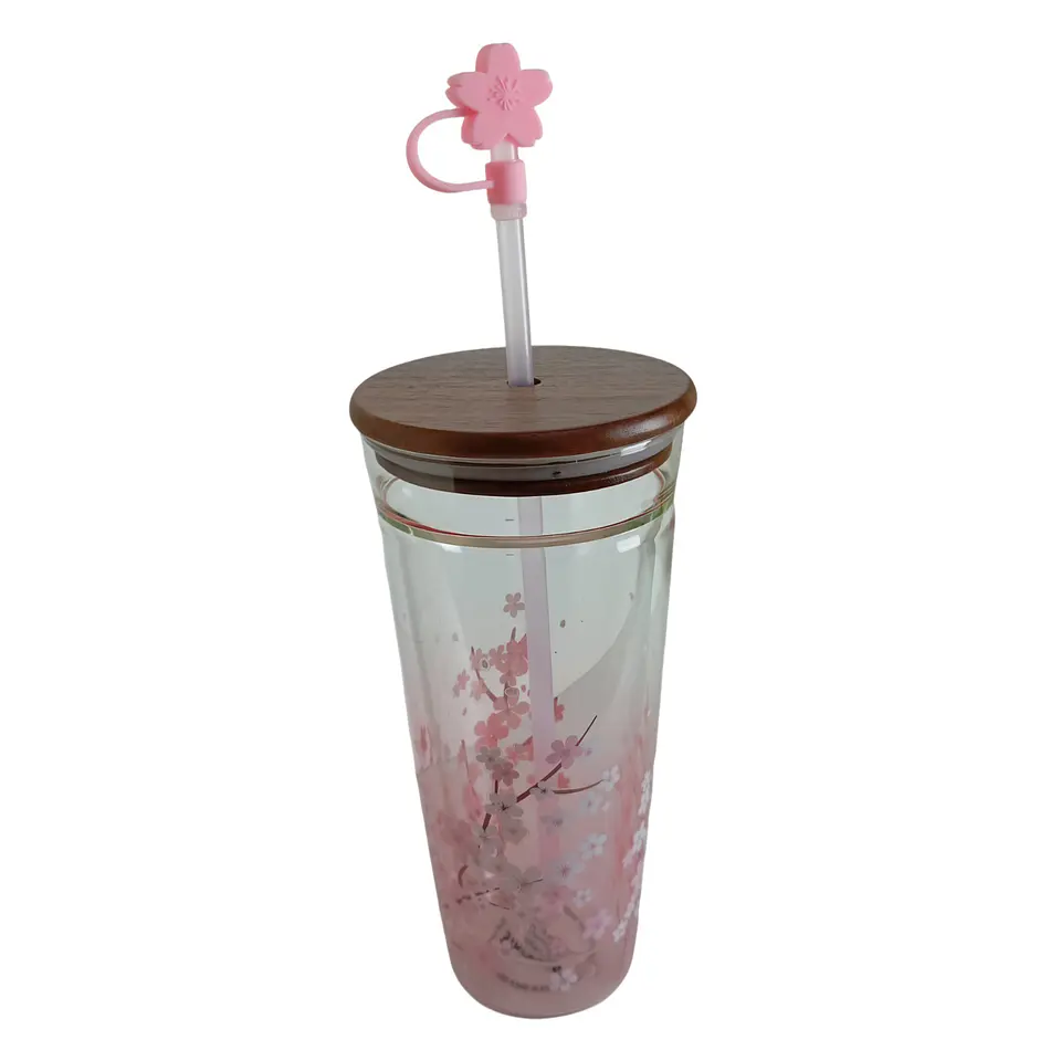 Vasos de Cristal con Tapa Ajustada Osito en la Bombilla 1