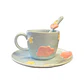 Taza de Cerámica con Diseño de Nubes Pintada a Mano T-00041 - Miniatura 1