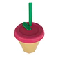 Vaso de Silicona Para Bebe Amarillo Tapa Rosa 400ML T-00043-7 - Miniatura 1