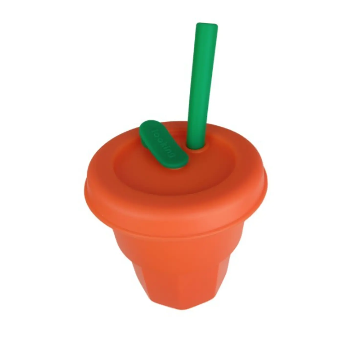 Vaso de Silicona Para Bebe Anaranjado 400ML 1