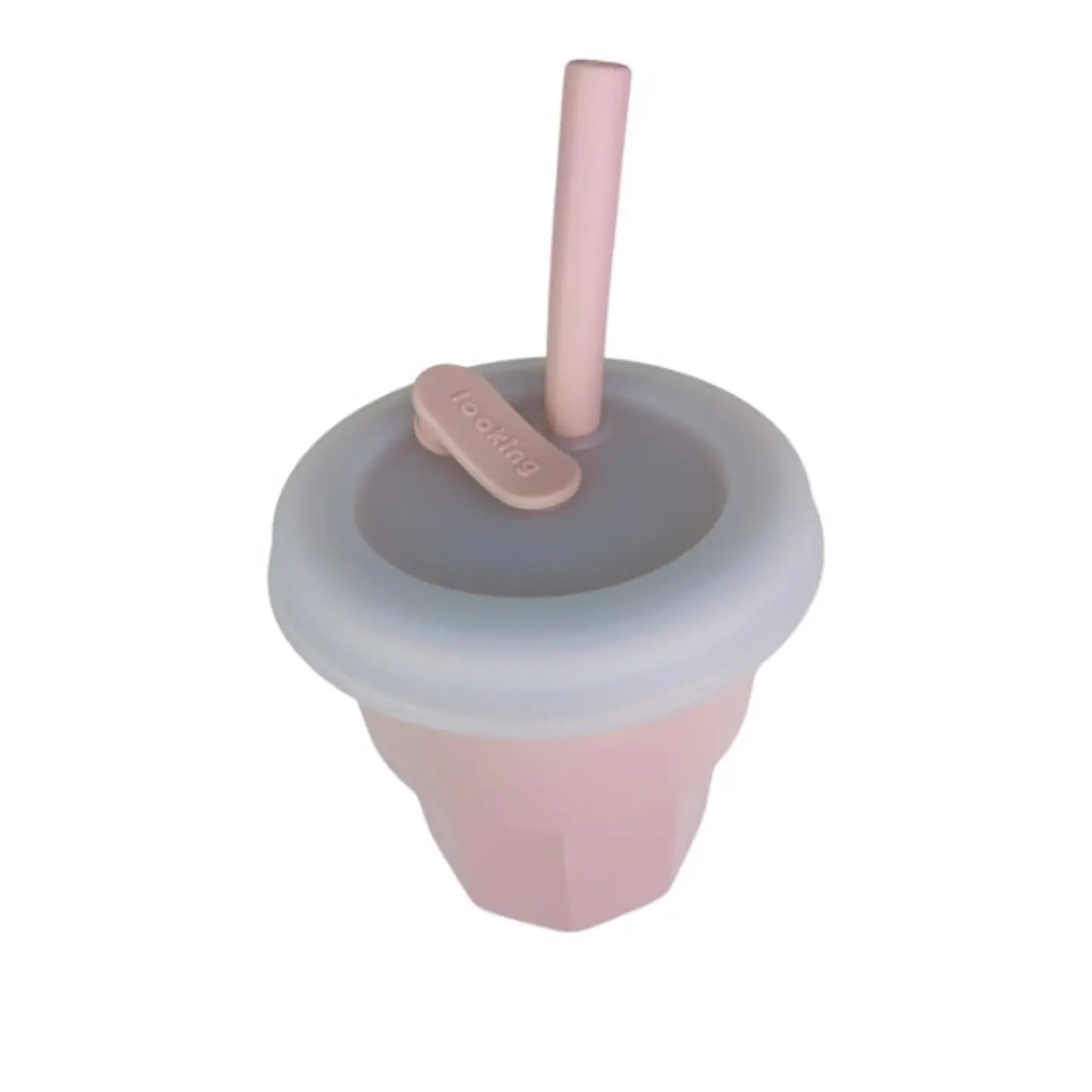 Vaso de Silicona Para Bebe Rosado Pálido 400ML T-00043-12 1