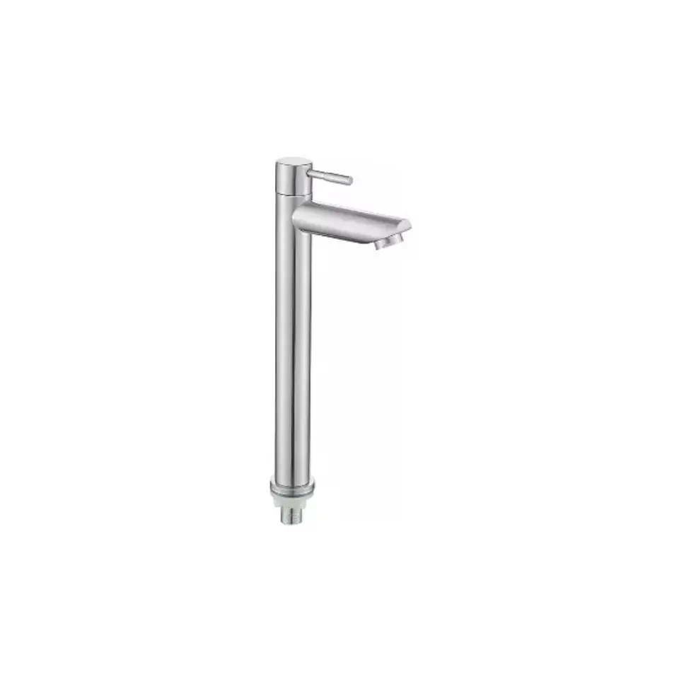 Grifo Alto Llave Acero Inoxidable Monomando Lavamanos A10999 1