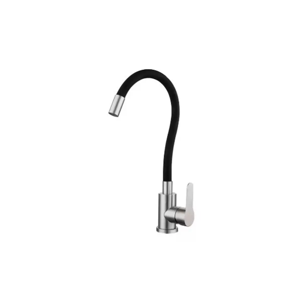 Llave Grifería Monomando Lavaplatos Flexible Cuello Cisne A10984 1