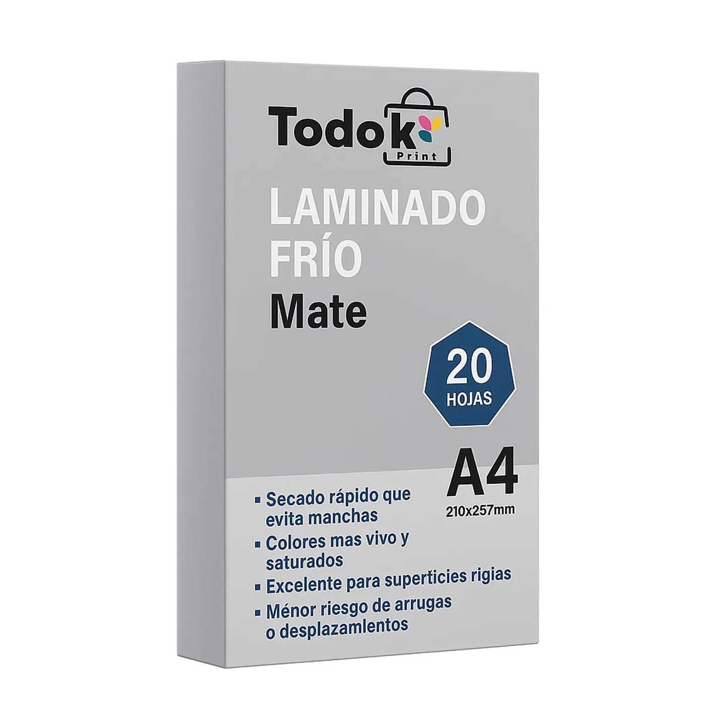 Papel Laminado Frio Mate A4 20 Hojas Efecto Mate 1