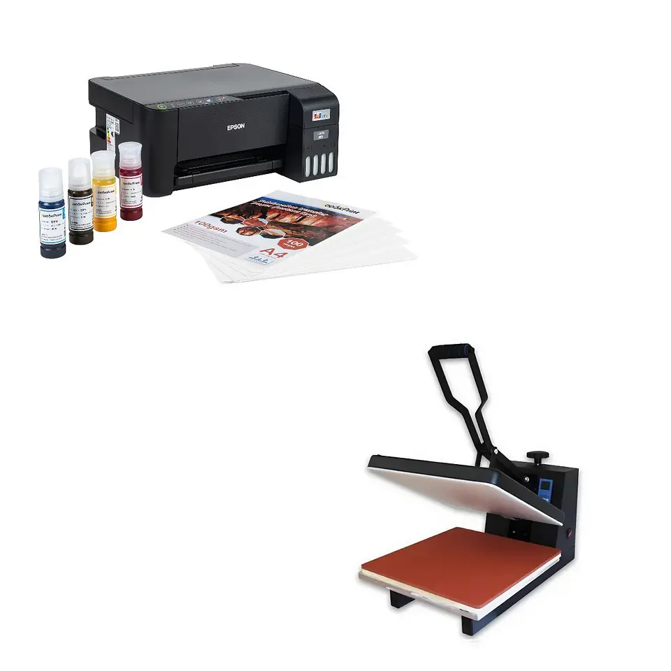 Kit de Maquina Estampadora, Sublimadora, Tranfer 38x38 + Impresora Epson L1250 1