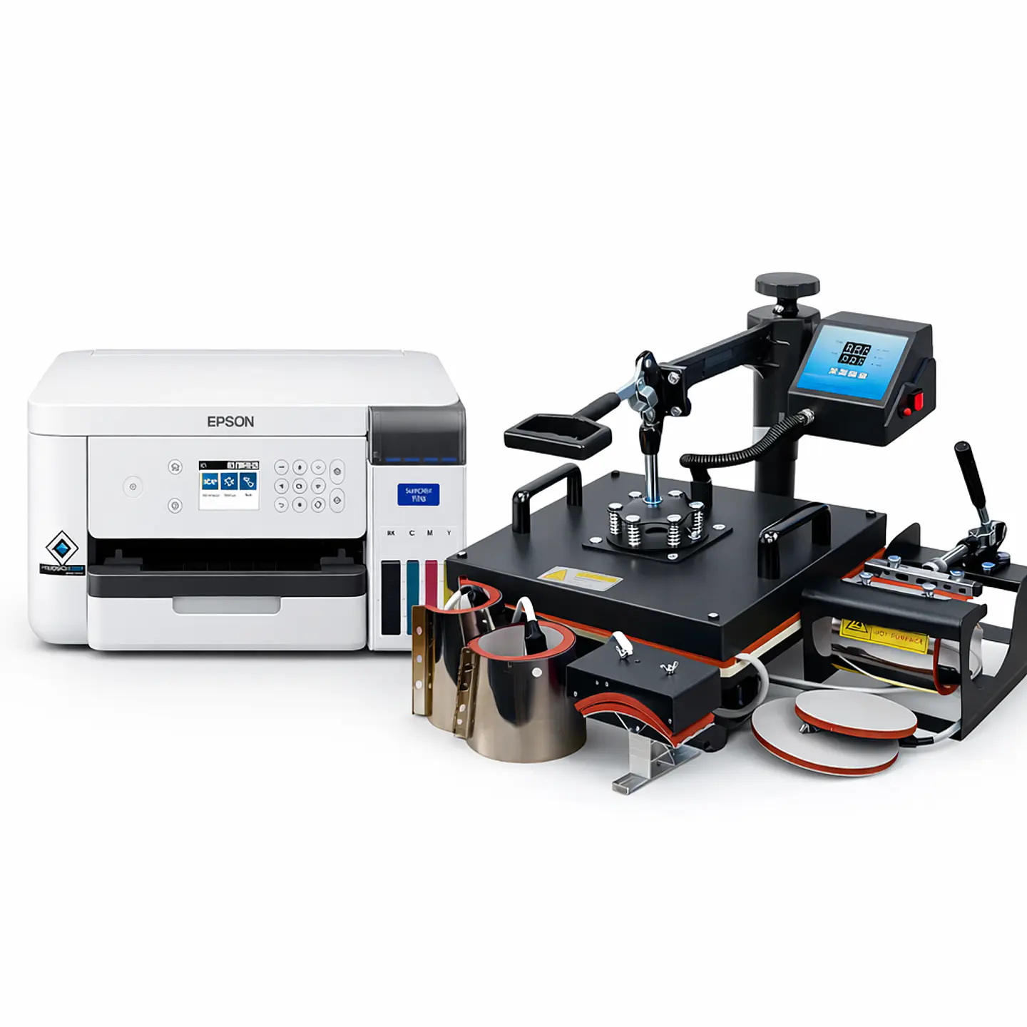 Kit de Estampadora 8 en 1 38x38 Deslizable + Impresora Epson F170 1