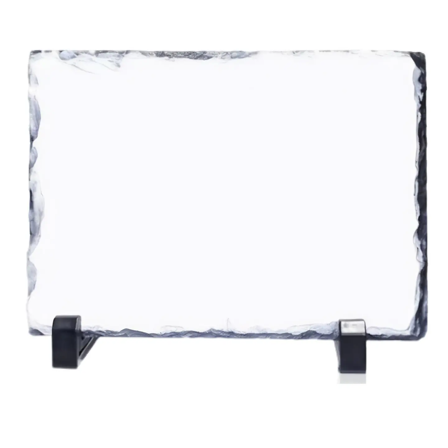 Roca Rectangular Mate Sublimable 15x20cm con Cajita y Soportes 1