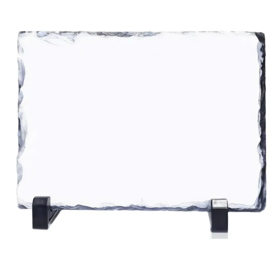 Roca Rectangular Mate Sublimable 15x20cm con Cajita y Soportes 1