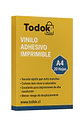 Papel Vinilo Adhesivo Impermeable Dorado Metalizado A4 20 Hojas - Miniatura 1
