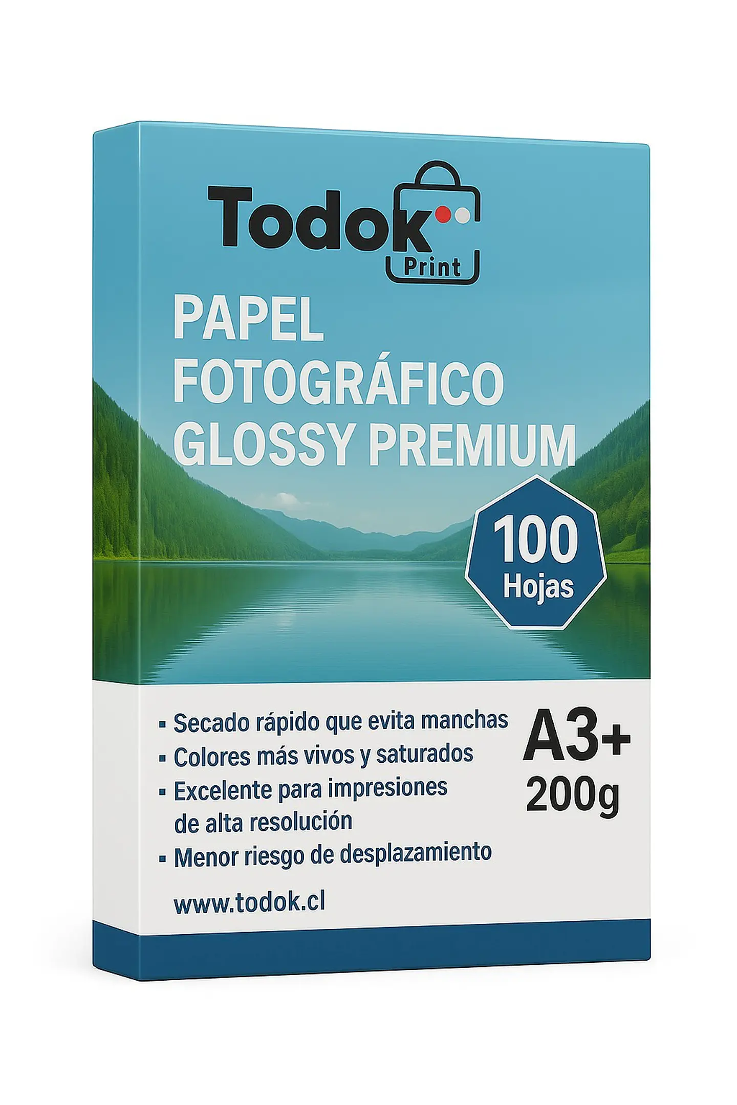 Papel Fotográfico Premium Glossy A3+ 100 Hojas 200g 1