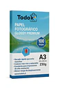 Papel Fotográfico Premiun Glossy A3 100 Hojas 230g Todok - Miniatura 1