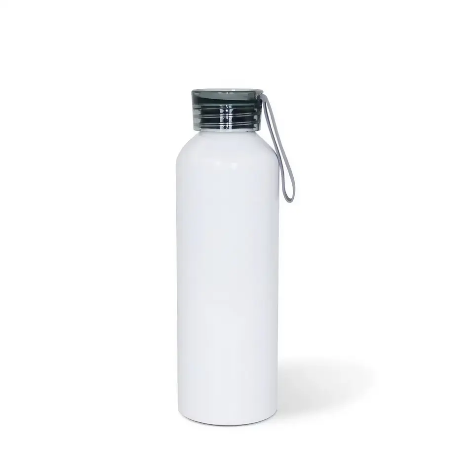 Pack 12 Botellas Sport Para Sublimación 750ml Tapa Color Negro 1