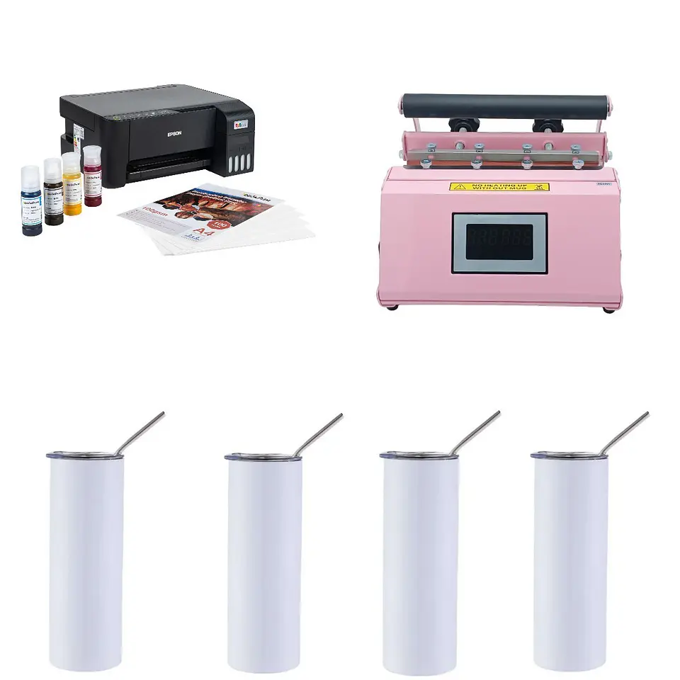 Kit de Estampadora Sublimadora de Tazas 30 oz + Impresora Epson L1250 + Termos 1