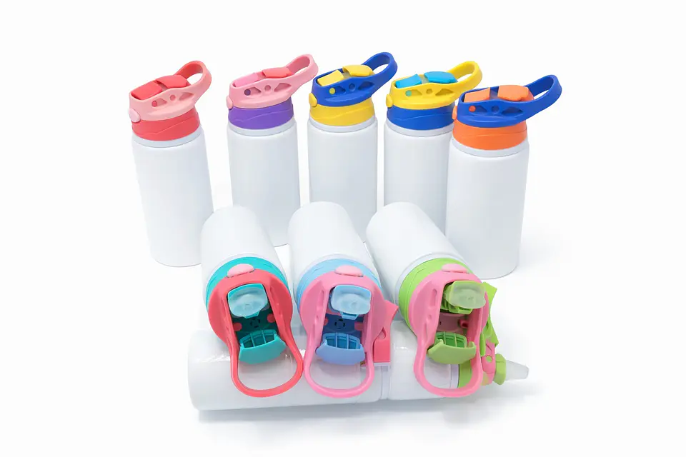 Botella de Niño de 600ml Sublimación Tapa con Colores 4