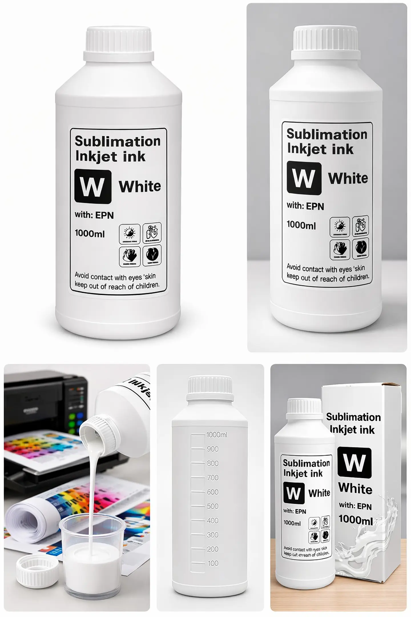 Tinta De Dtf Ink Textil De 1 Litro Premiun Color Blanco / Todok 3