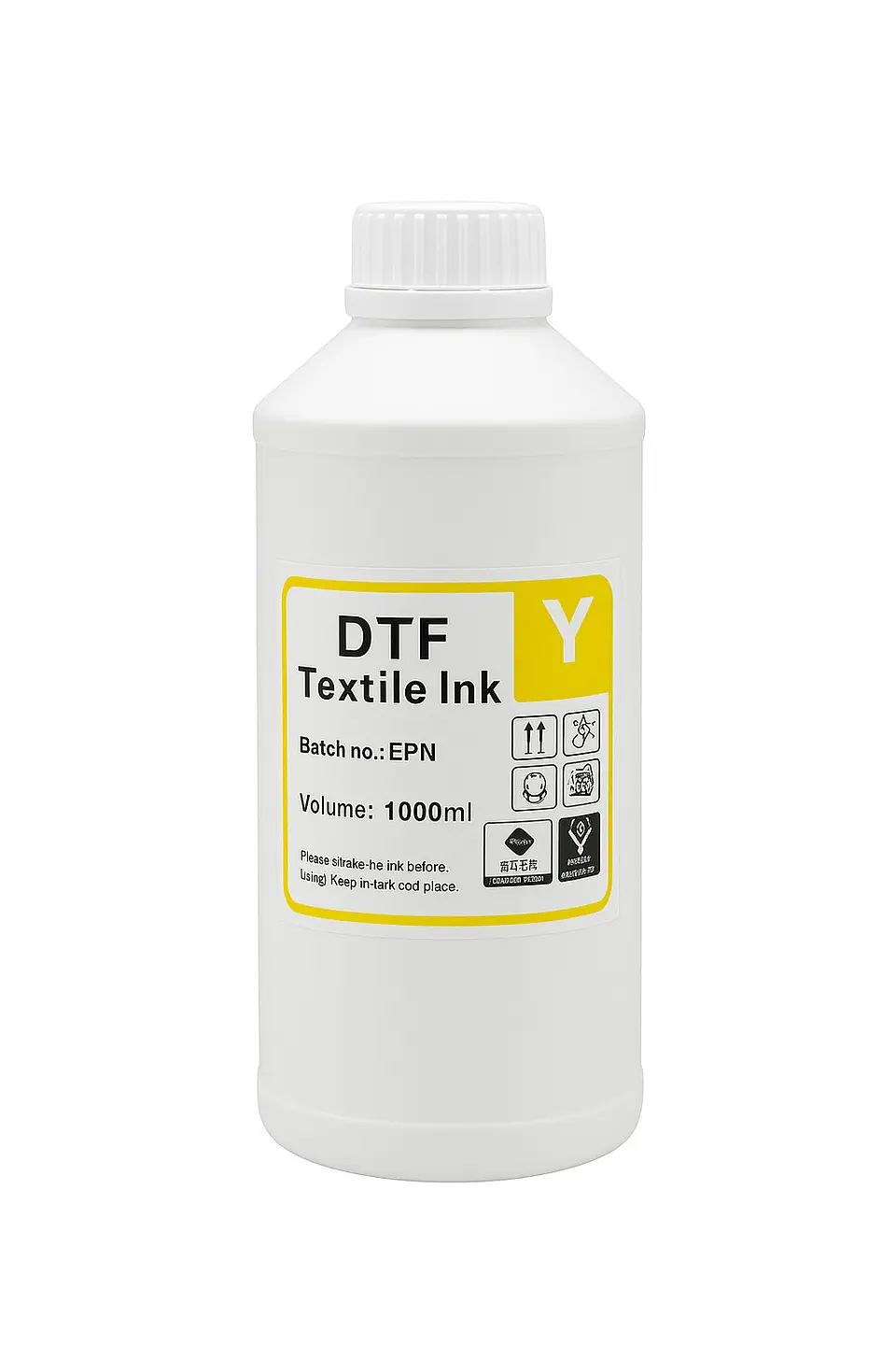 Pack de 5 Tintas DTF Ink Textil de 1L Cinco Colores KYMCW 4