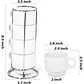 Pack de 4 Tazas Para Café Apilables 6cm + Soporte - Miniatura 2