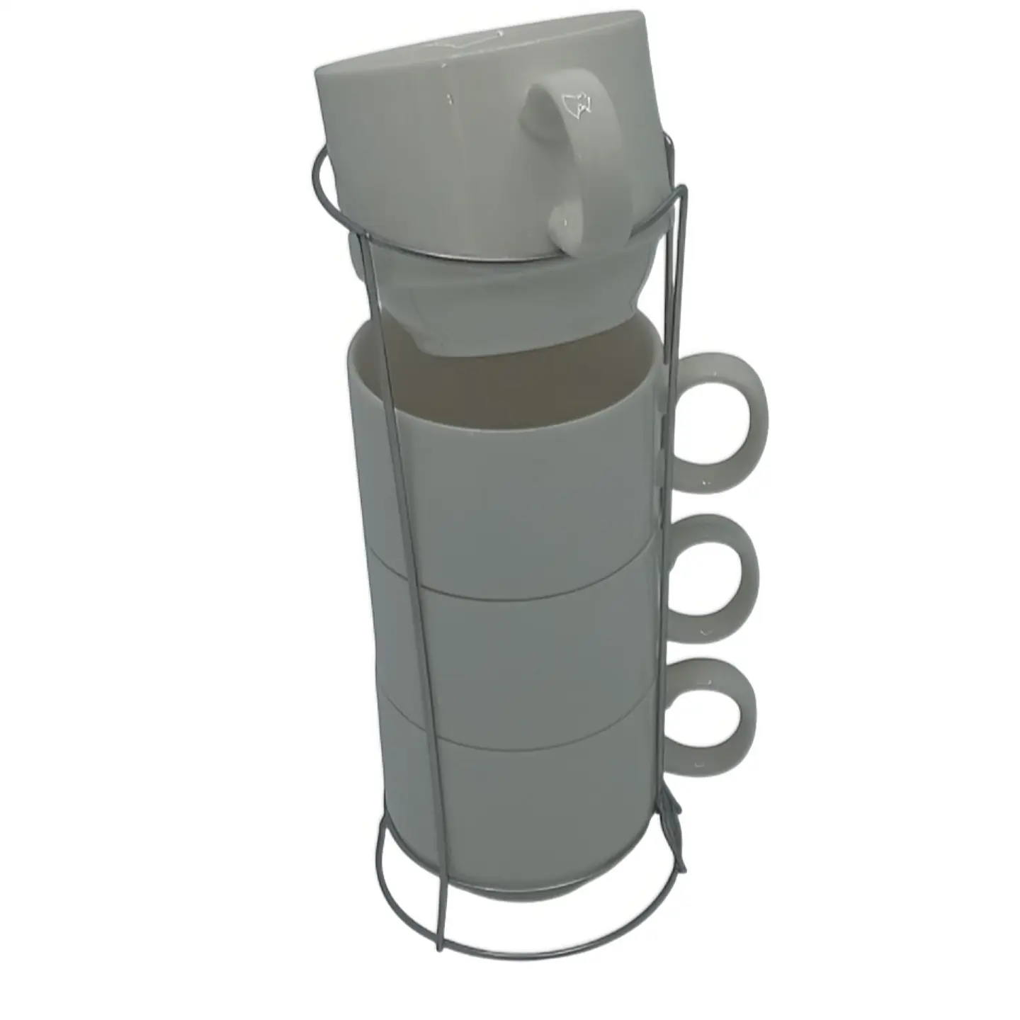 Pack de 4 Tazas Para Café Apilables 6cm + Soporte 3