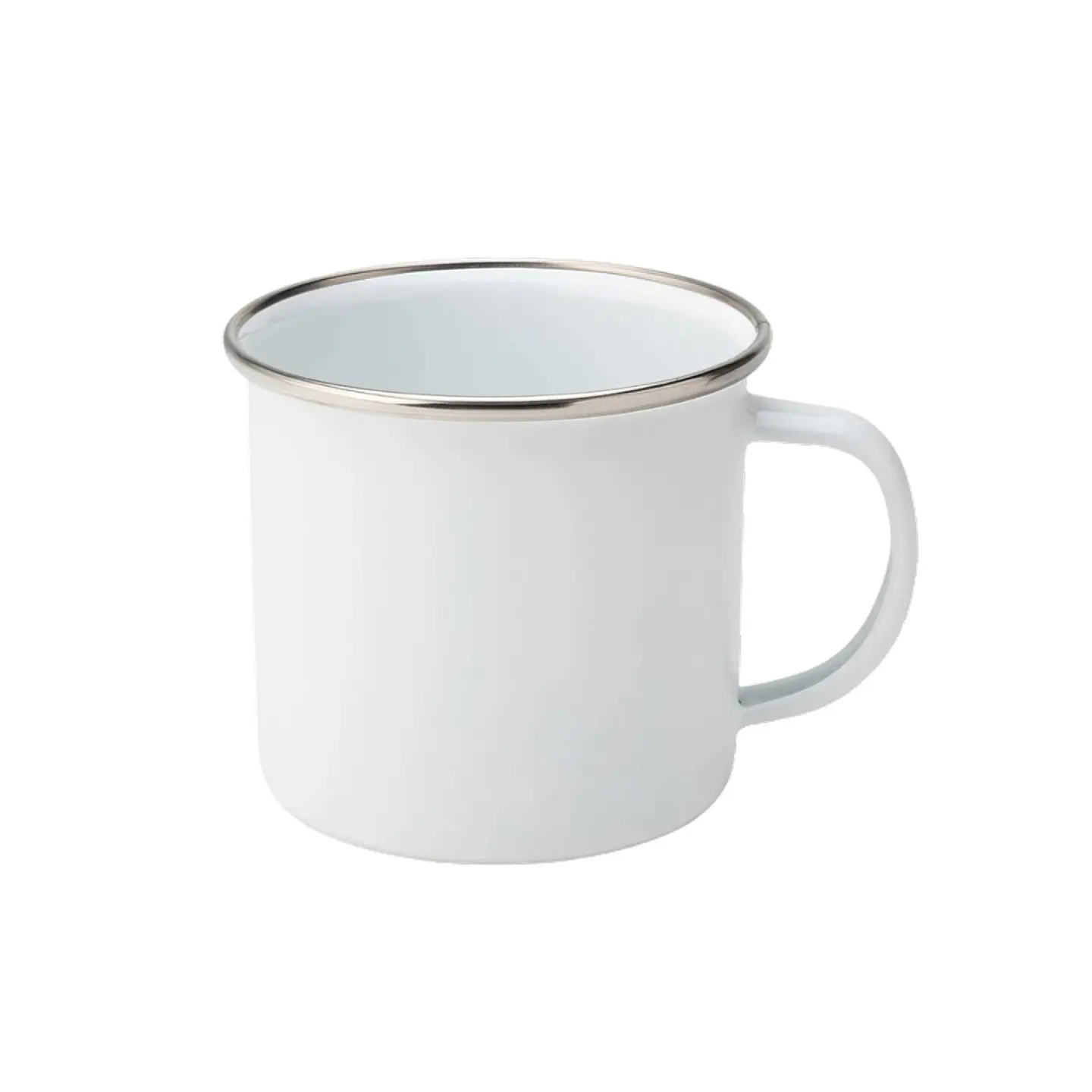 Pack de 10 Tazónes Enlozado Sublimable Borde Plata 12oz 3