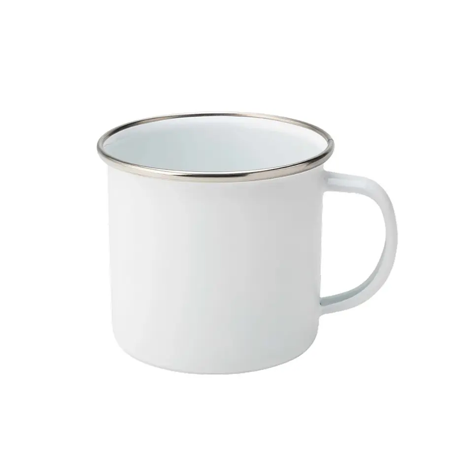 Pack de 10 Tazónes Enlozado Sublimable Borde Plata 12oz 3