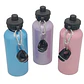 Pack de 10 Botellas Perladas Doble Tapa de 600Ml Azul - Miniatura 3