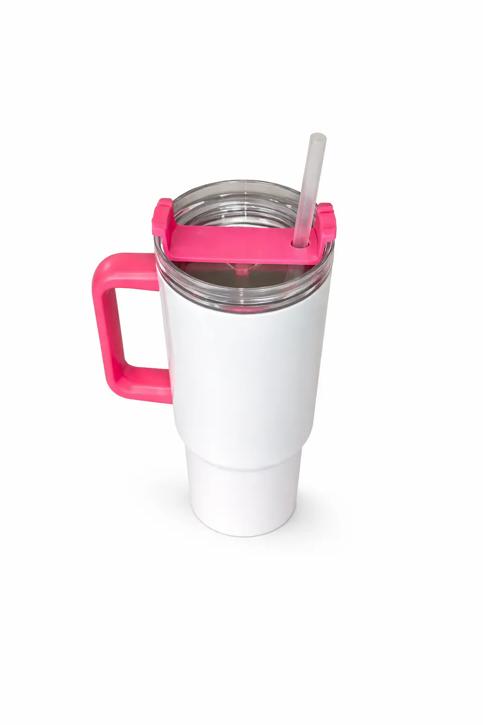 Tazón Térmico Tumbler 40oz Inoxidable Frio Y Calor Asa Fucsia 2