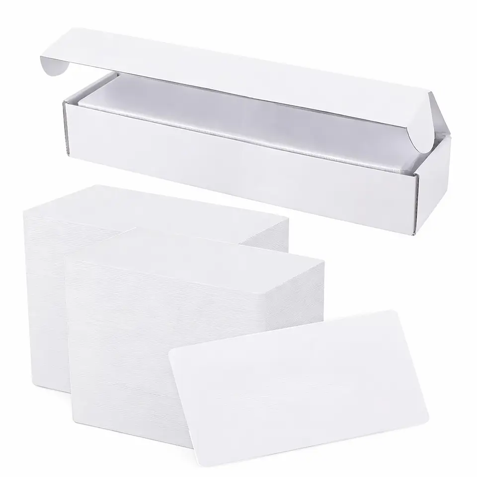 Pack 50 Tarjetas Pvc Credenciales Blanca Para Sublimacion 4