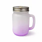 Kit de 4 Vasos Esmerilados Degradados con Tapa y Bombilla Sublimables - Miniatura 2