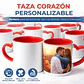 Taza de Cerámica Asa de Corazón Borde Rojo 11oz 12 Unidades - Miniatura 3