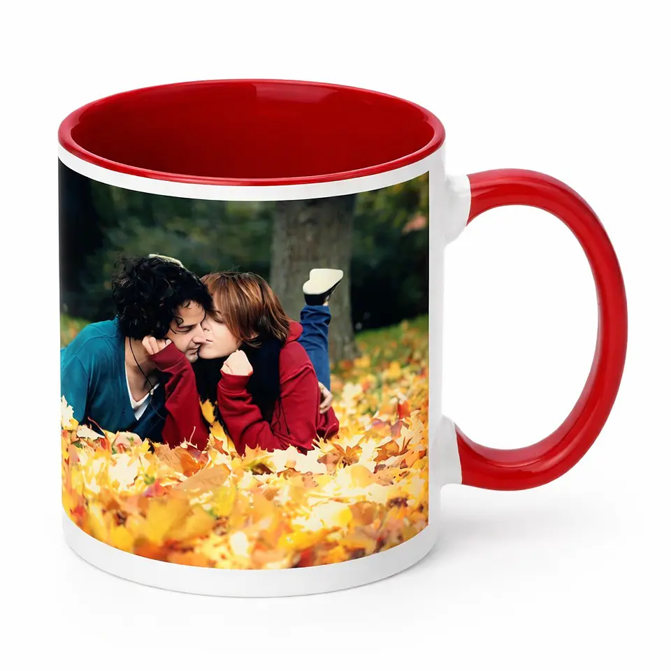 Taza de Cerámica Borde Rojo 11oz 12 Unidades 2