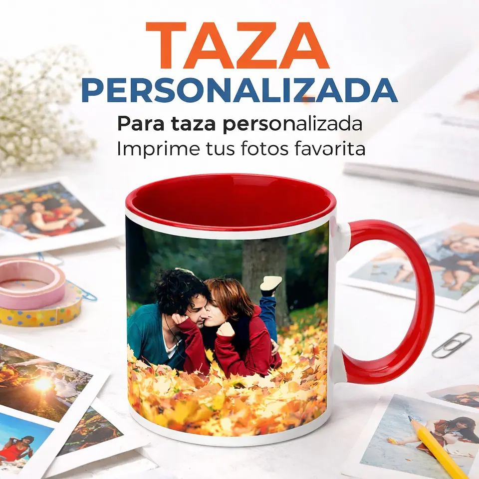 Taza de Cerámica Borde Rojo 11oz 12 Unidades 3