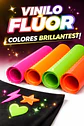 Vinilo Textil Pu Flúor Naranja 55cm x 100cm - Miniatura 3
