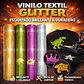Vinilo Textil Glitter Brillantina Termotransferible 55cm x 100cm Plateado - Miniatura 2