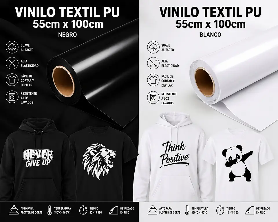 Vinilo Textil Pu Naranjo Neón 55cm x 100cm 3