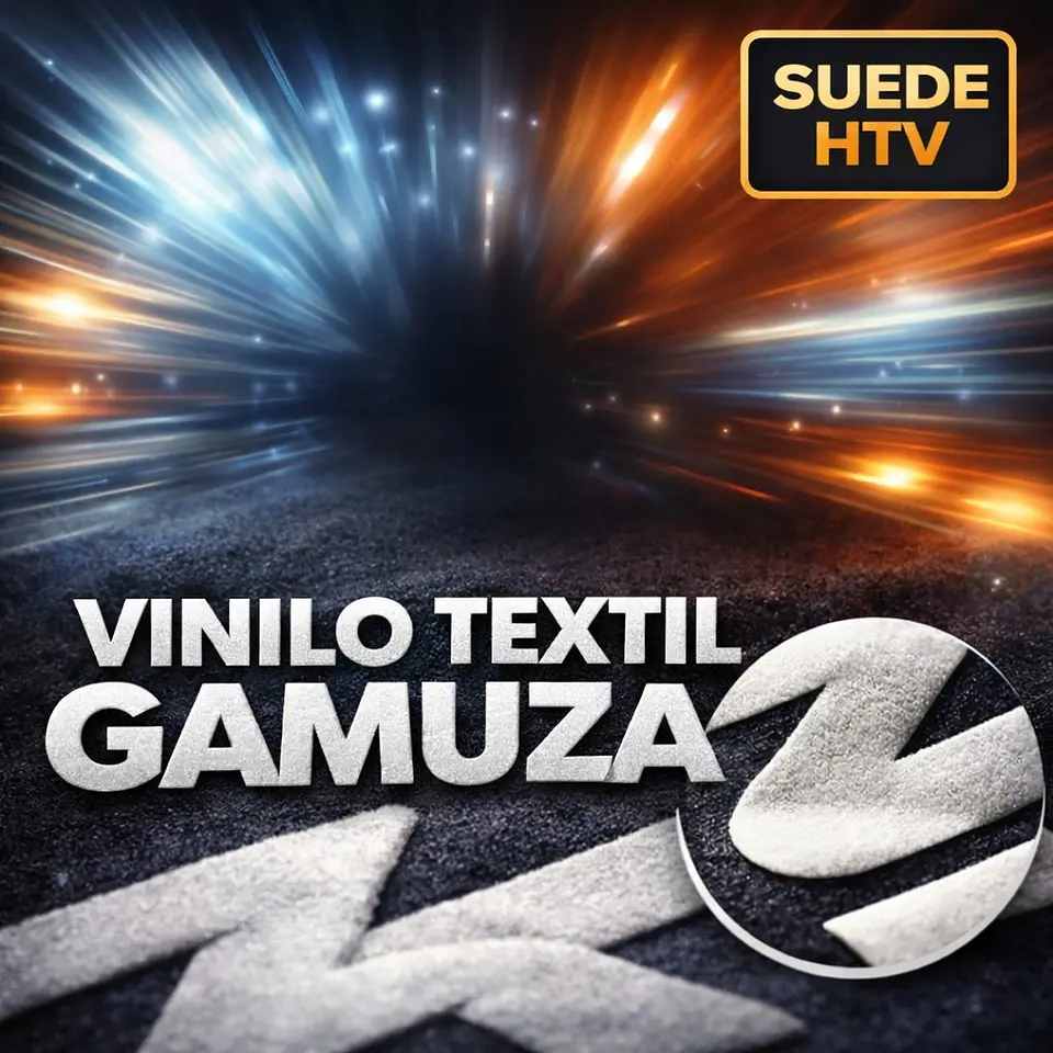 Vinilo Textil Gamuza (Flock) 100cm x 55cm Negro 3