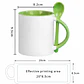 Caja de 36 Taza de Cerámica con Cuchara de Té 11oz de Sublimacion Negra - Miniatura 5