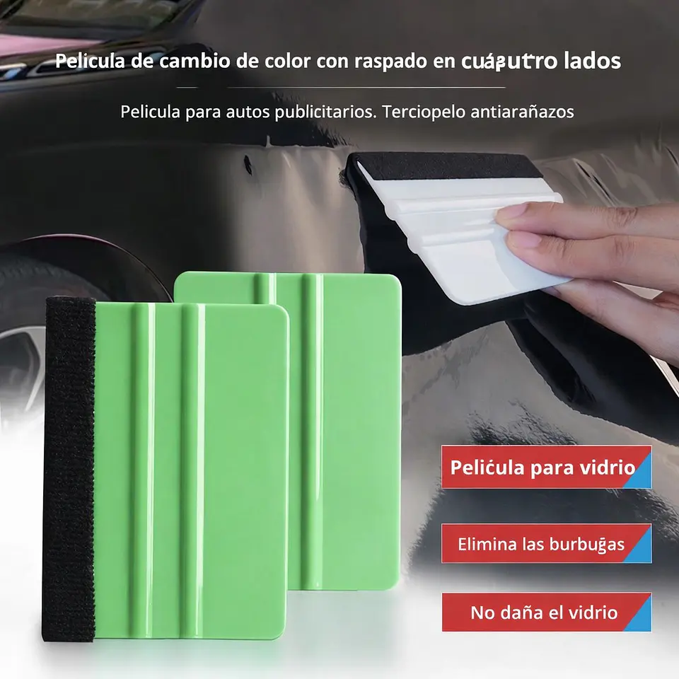 Espátula de Fieltro Plástico Herramientas para Forrado de Vinilo y Película de Ventanas de Coche 6