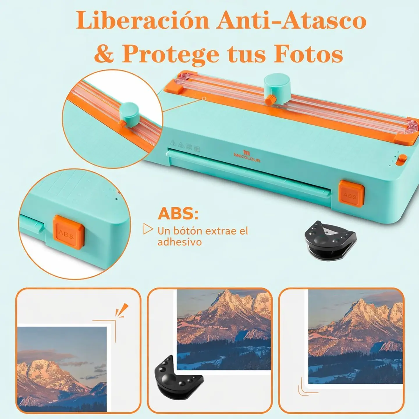 Laminadora Eléctrica Automática de Escritorio 7 en 1 Mecolour A3/A4/A5/A6 7