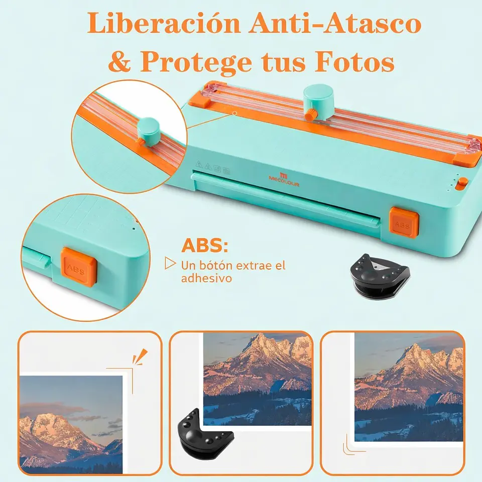 Laminadora Eléctrica Automática de Escritorio 7 en 1 Mecolour A3/A4/A5/A6 7
