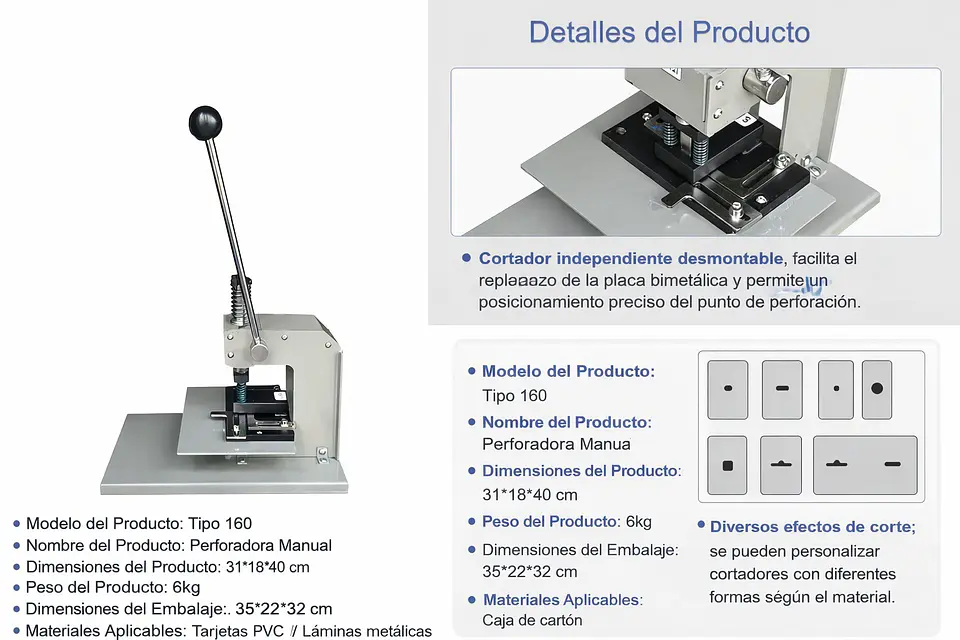 Maquina Perforaciones de Placas de Aluminio Sublimables T-25123 4