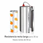 Resistencia Recta para Estampadora de Termos 30oz 220V Conector 4 Pines - Miniatura 7