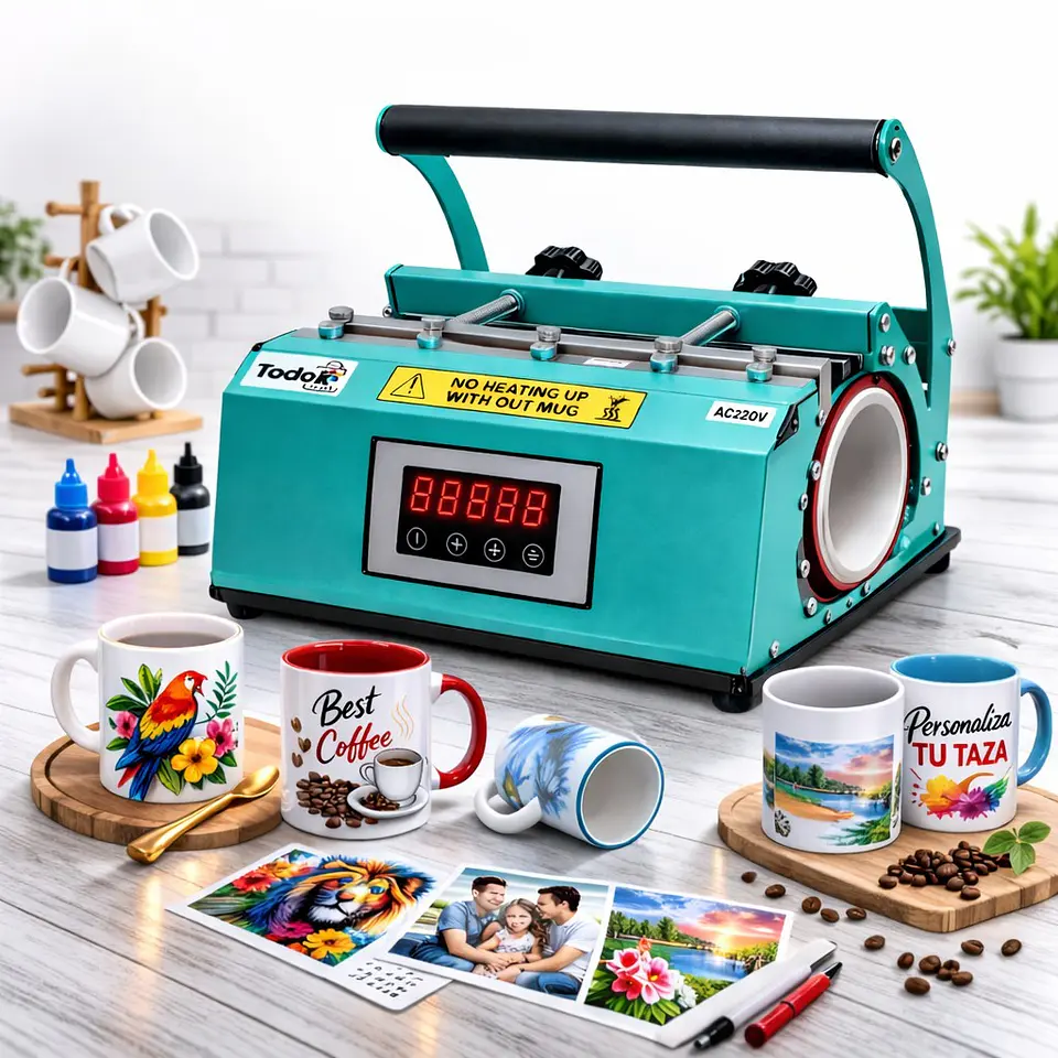 Estampadora Sublimadora De Tumbler 30oz Verde 550w 5