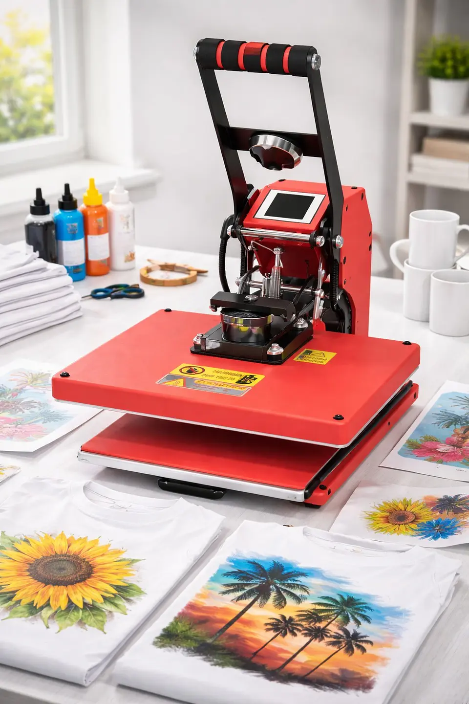 Maquina Estampadora de Sublimacion Semi-automática 38x38 Apertura Automática 4