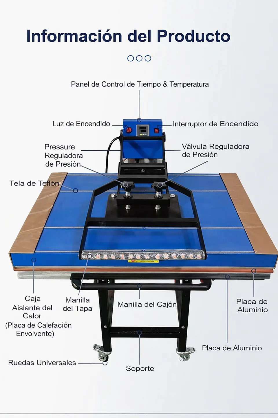 Plancha Estampadora de Sublimación 80x100cm 7