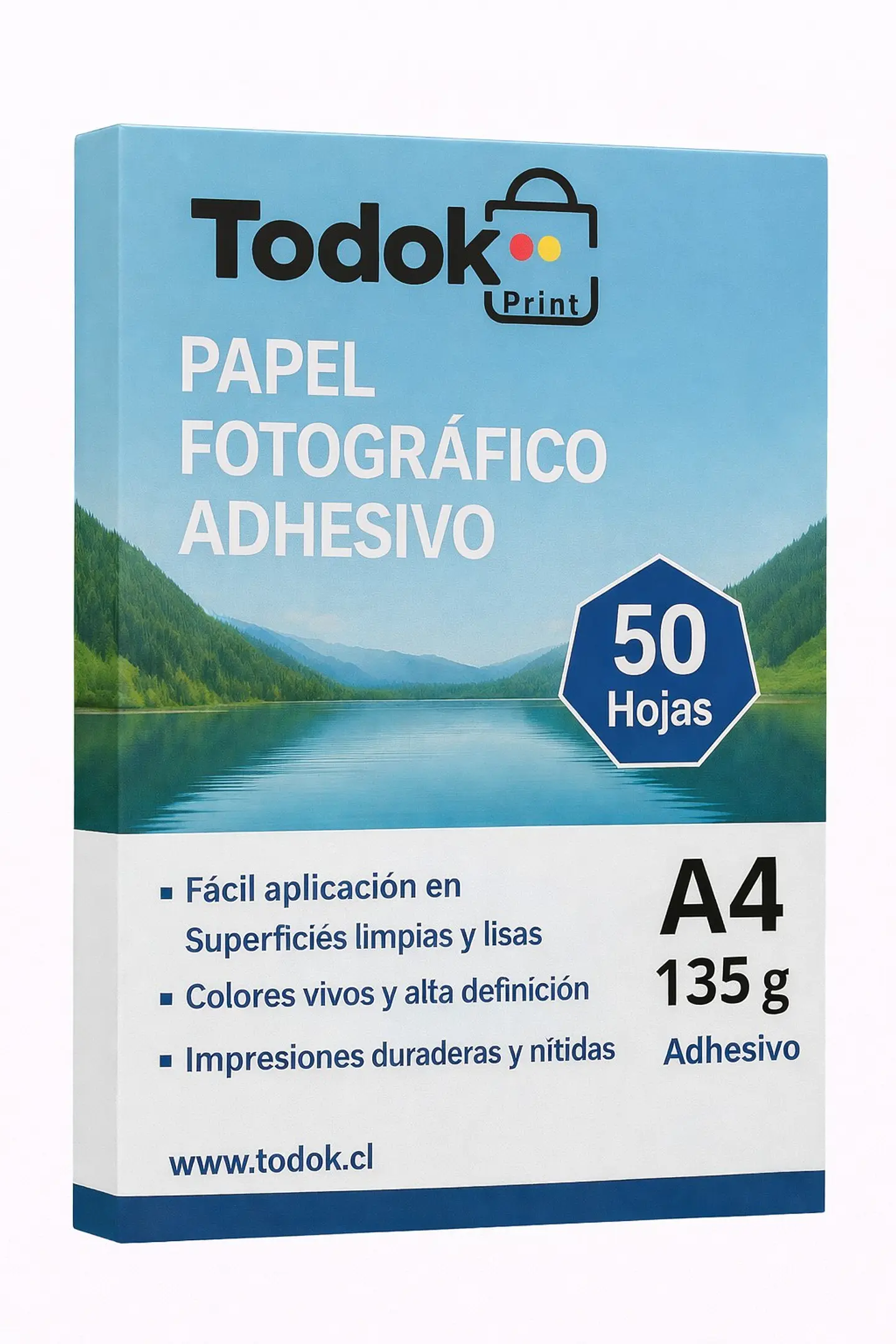 Papel Fotográfico Adhesivo A4 50H 135g 2