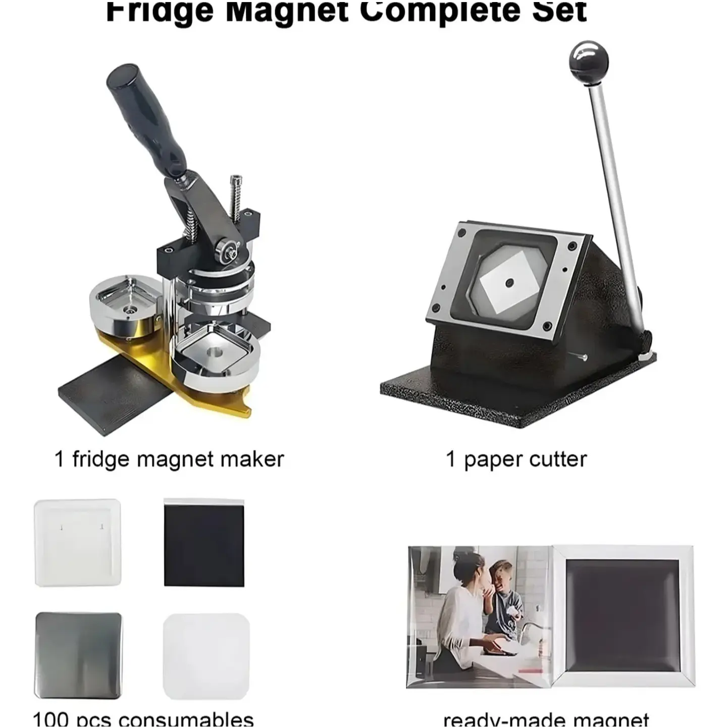 Máquina De Hacer Imanes 5x5 + Cortador + 100 Consumibles 2