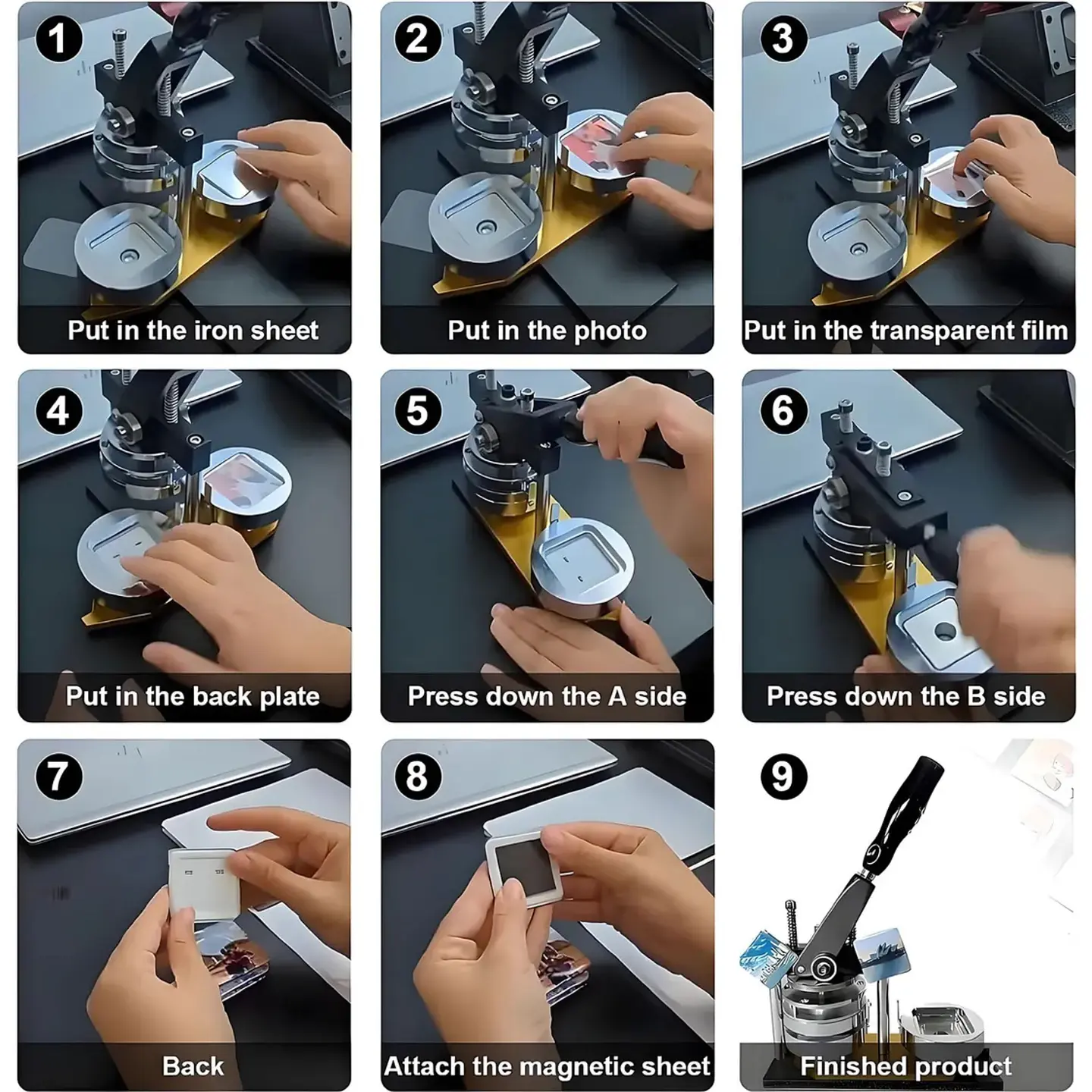 Máquina De Hacer Imanes 5x5 + Cortador + 100 Consumibles 7